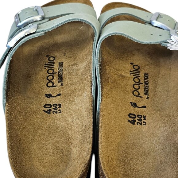 Papillio Birkenstock Womens Arizona Platform Sandals, Pure Sage, Buckle, 40/9 - Picture 4 of 6